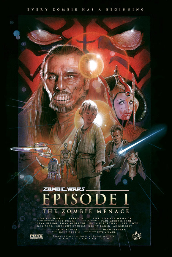 Affiche Zombie Wars Parodie : The Zombie Menace par Matt Busch