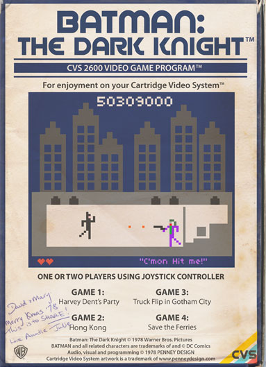 Batman the Dark Night - le jeu video retro 8-bit imaginé par Penney design