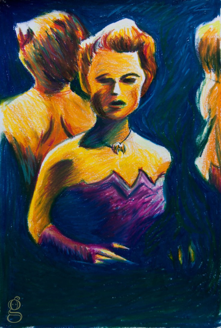 Femme Fatale (Rita Hayworth) - Illustration : Gilderic