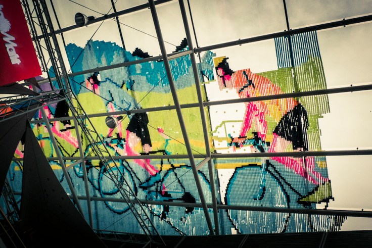 Post-it Art Tour de France (Galerie Saint-Lambert, Liège) - Photo : Gilderic