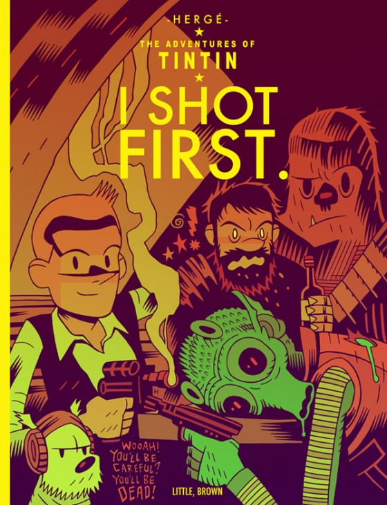 "I Shot First" - Tintin vs Star Wars, illustration de Mister Hipps