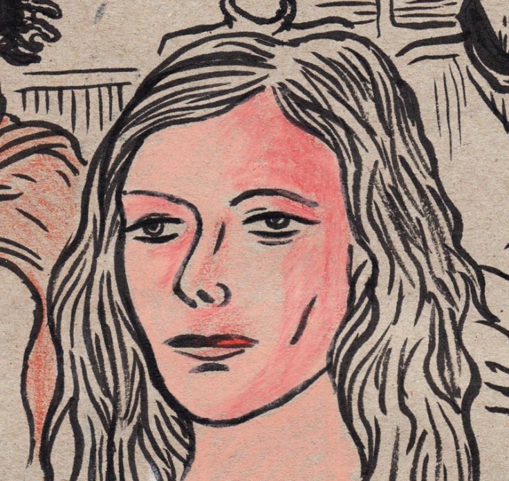 Visage de jeune fille (détail) - dessin de Gilderic Visage de jeune fille (détail) - dessin de Gilderic