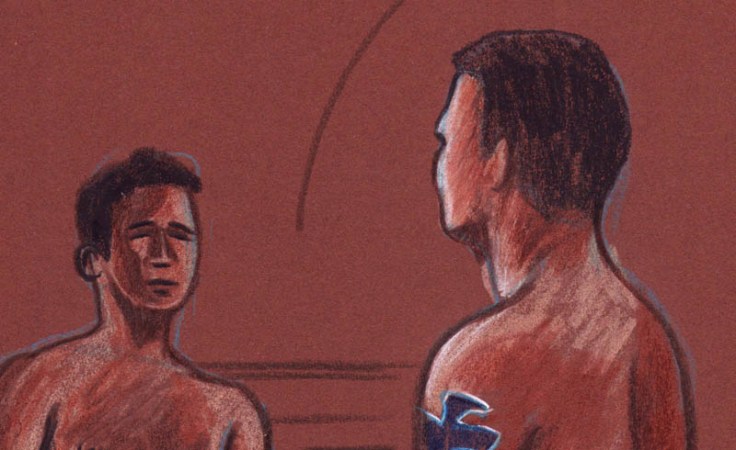 Des visages, des figures : le garçon aux tatouages (visage) - Dessin : Gilderic