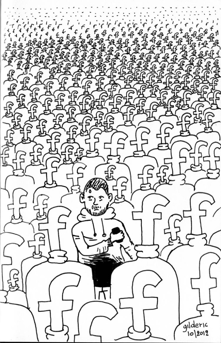 Un milliard d'utilisateurs Facebook et moi (dessin de Gilderic)
