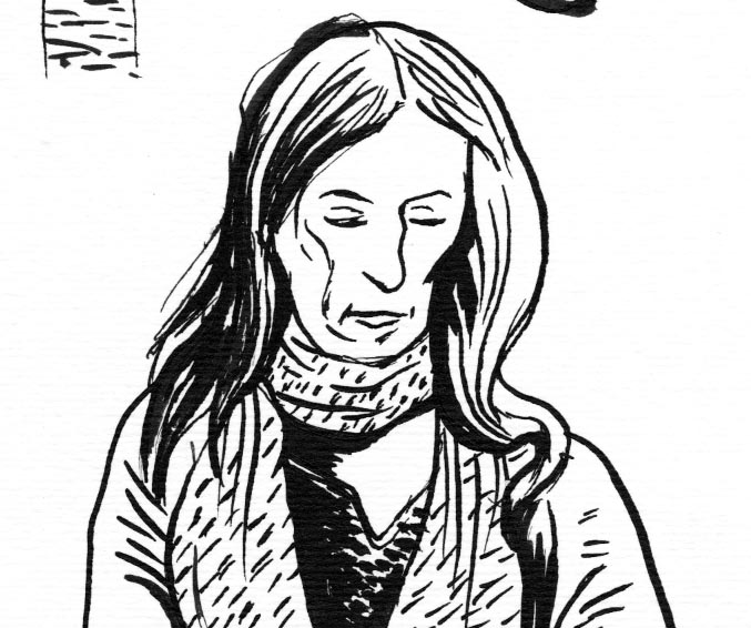 Visages, figures : encre et modèles (détail) - Dessin de Gilderic