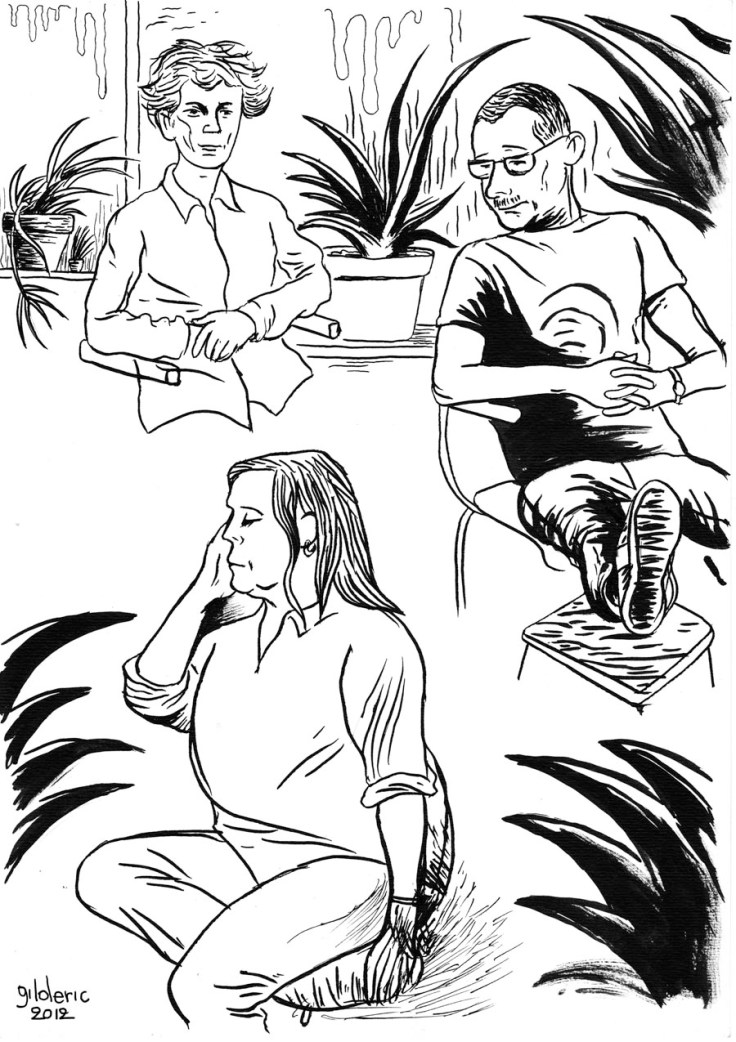 Des visages, des figures : portraits à la plume (Dessin : Gilderic)