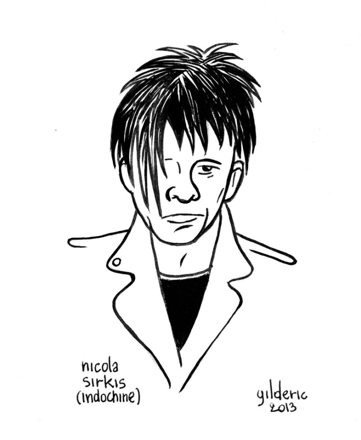 Nicola Sirkis (Indochine) - Dessin de Gilderic