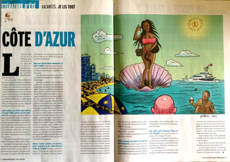 Côte d'Azur (Nabila) pour Marianne - Dessin : Gilderic