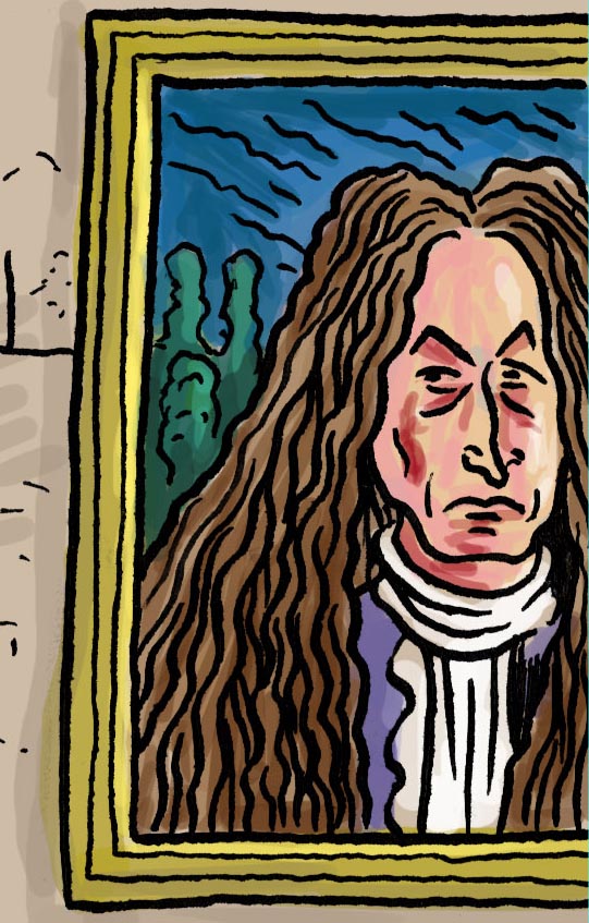 Visite guidée (détail d'un tableau) - Dessin de Gilderic