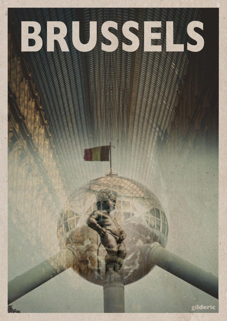 Brussels - Vintage Travel Poster by Gilderic