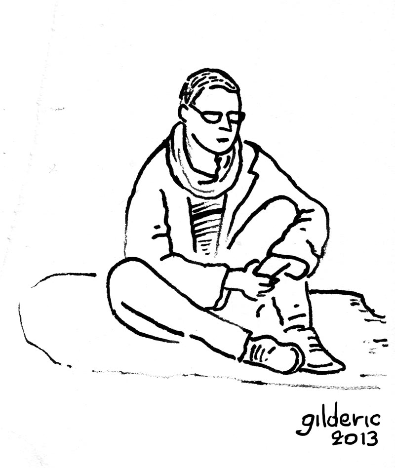 Dessin à la plume en bambou 