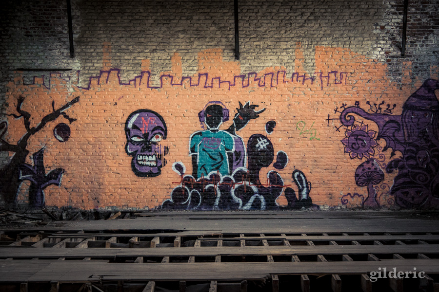 Graffiti, Fort de la Chartreuse (Liège, Belgique) - Photo : Gilderic