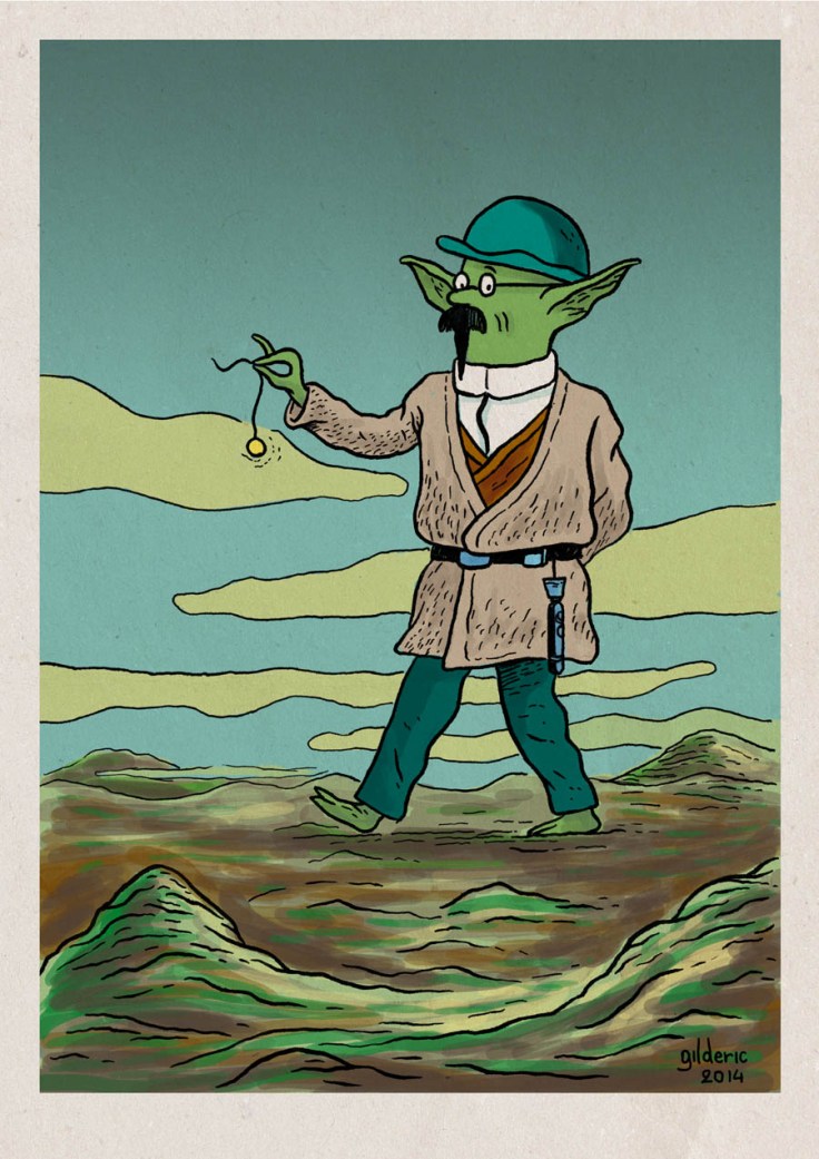 Tintin Star Wars : Yoda Tournesol - Dessin de Gilderic