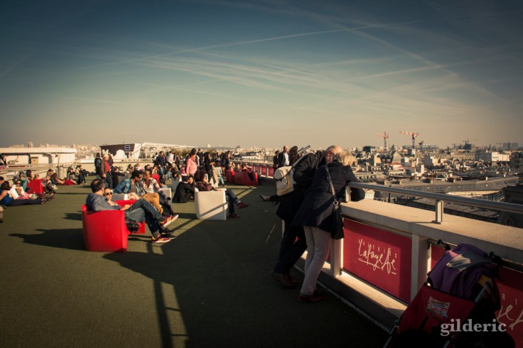 Sur le toit des Galeries Lafayette à Paris - Photo : Gilderic