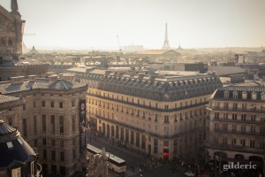 Panorama de Paris (Tour Eiffel et Grands Boulevards depuis les Galeries Lafayette) - Photo : Gilderic