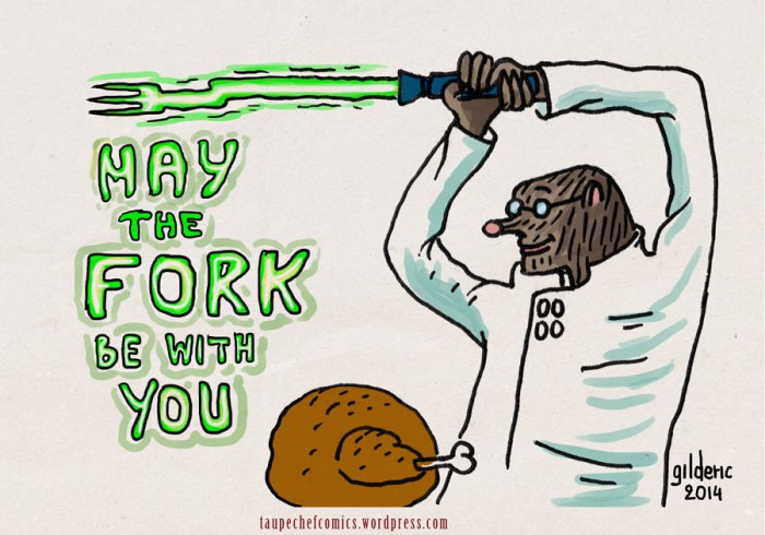 Taupe Chef : May The Fork - Dessin de Gilderic
