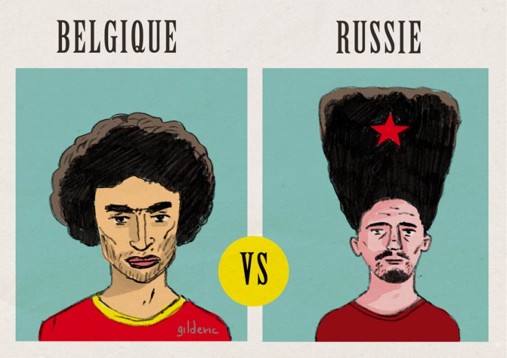Coupe du Monde 2014 : Belgique-Russie - Dessin de Gilderic
