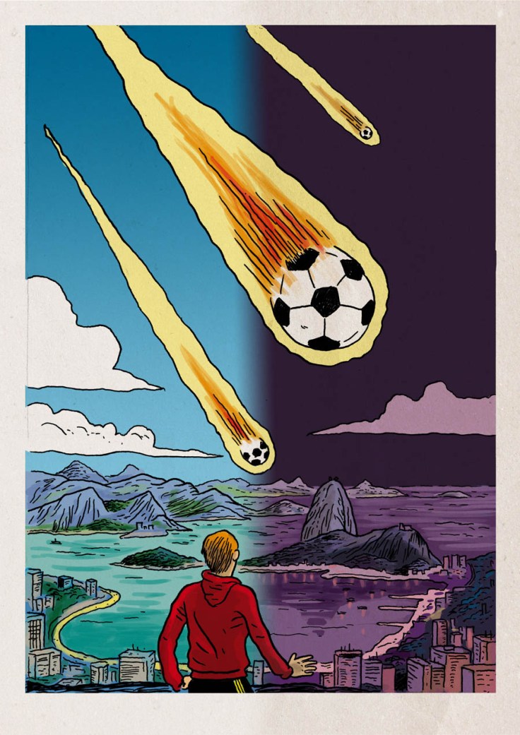 Coupe du Monde 2014 à Rio (Brésil) - Dessin de Gilderic