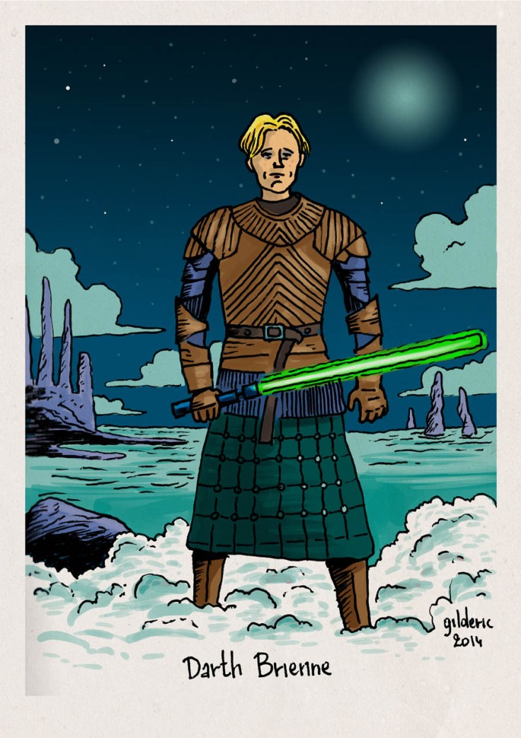 Star Wars vs Game of Thrones : Jedi Brienne - Dessin de Gilderic