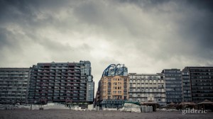 Plage de Blankenberge sous la pluie - Photo : Gilderic