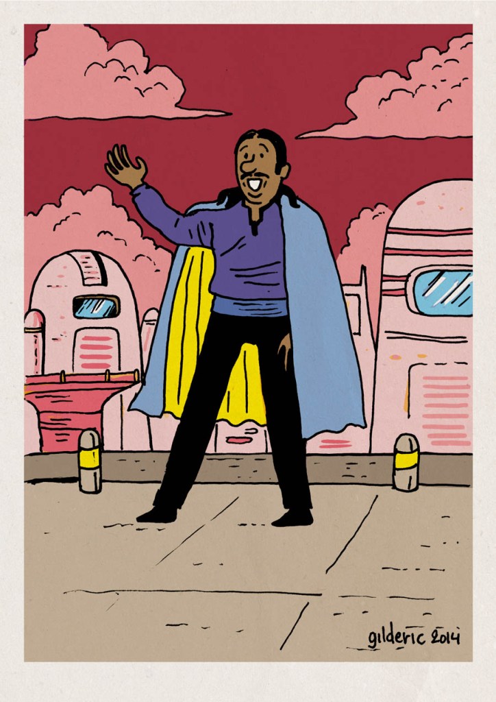 Tintin Star Wars : Lando Lampion - Dessin de Gilderic
