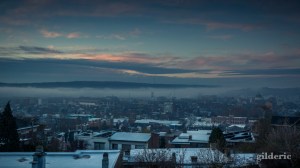 Brume du matin sur la vallée de Liège - Photo : Gilderic