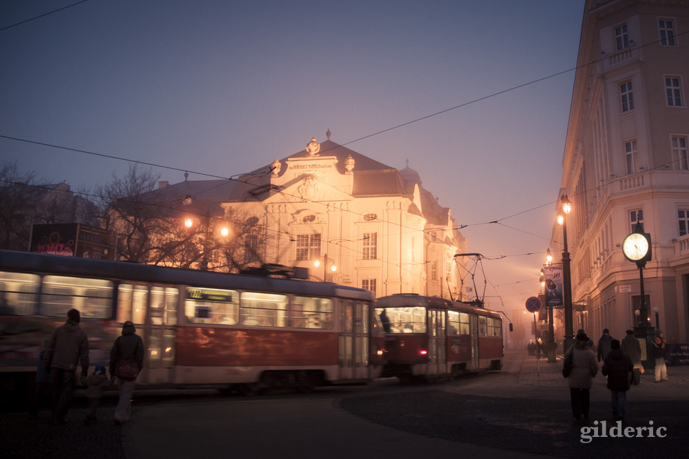 Tram et lumières de Noël de Bratislava 