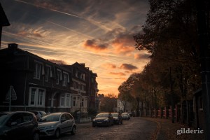Crépuscule sur Grivegnée (Liège) - Photo : Gilderic