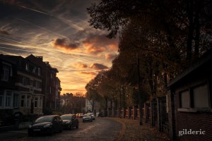 Crépuscule sur Grivegnée (Liège) - Photo : Gilderic