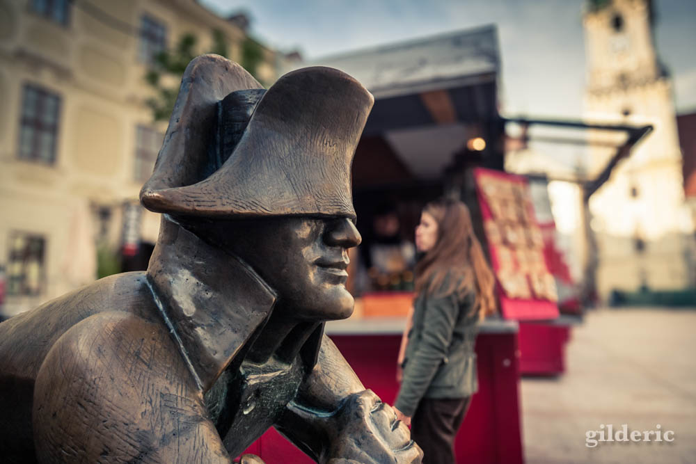 Le Soldat de Napoléon (statue de Juraj Melis) à Bratislava (gros plan)