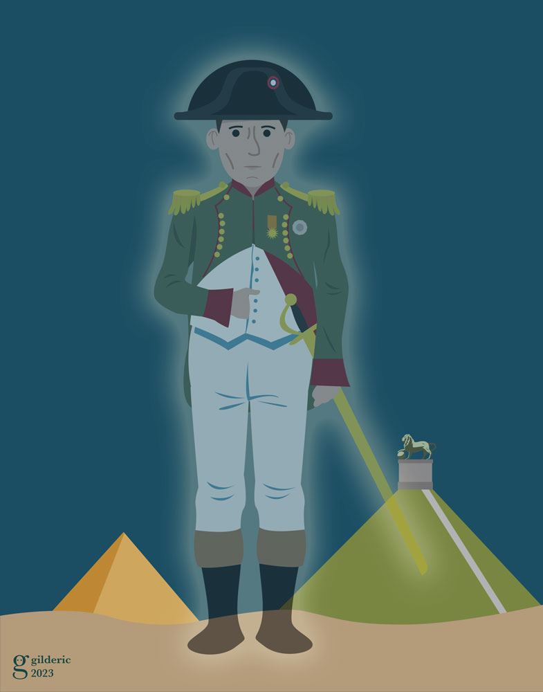 Le fantôme de Napoléon nous hantera longtemps (illustration vectorielle)