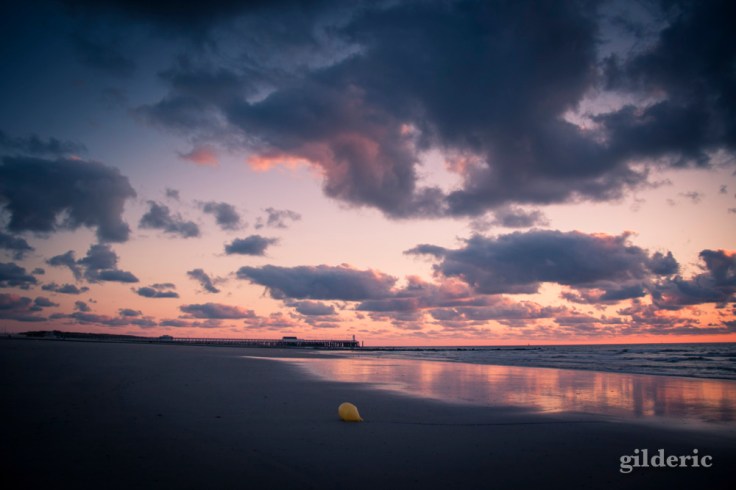 Coucher de soleil à la Côte belge (Blankenberge) - Photo : Gilderic