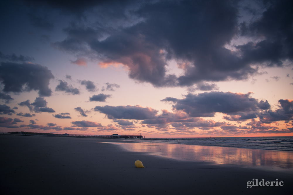 Coucher de soleil à Blankenberge - Photo : Gilderic