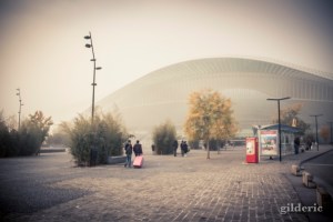 Liège-Guillemins dans le brouillard