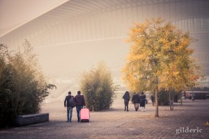 Liège-Guillemins dans le brouillard