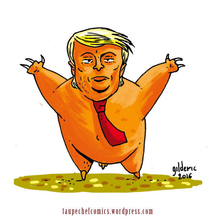 Caricature de Donald Trump