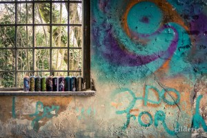 Peinture à la bombe au Fort de la Chartreuse