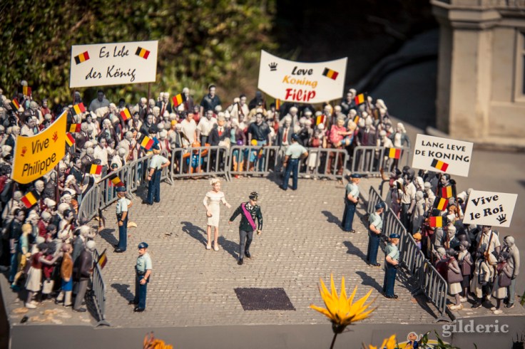 Le roi Philippe  et la reine Mathilde en miniature à Mini-Europe (Bruxelles)