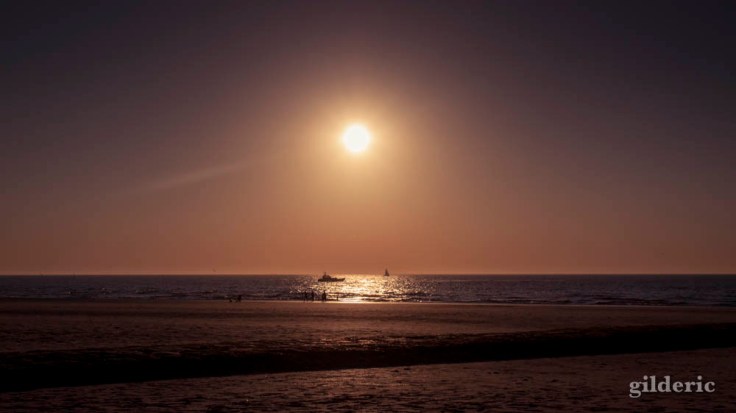 Coucher de soleil sur la mer (Blankenberge, Belgique)