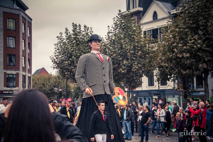 Géant Magritte, Cortège folklorique, Wallos 2016, Liège