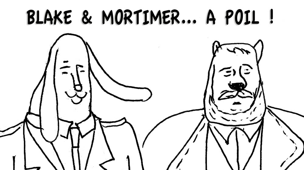 Carnets secrets : Blake & Mortimer à poil (dessin)