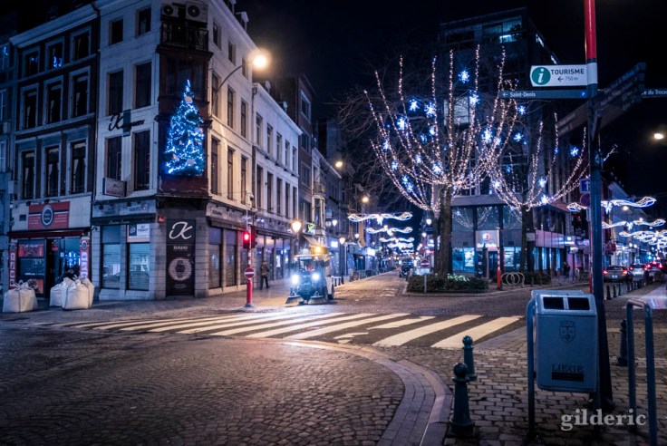 Nettoyage urbain et illuminations de Noël (Liège, 2017)