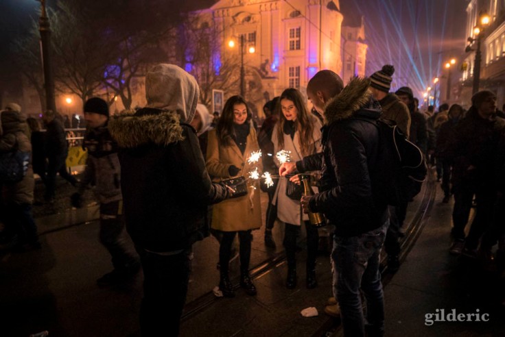 Les habitants de Bratislava fêtent le Nouvel An