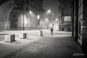Sous la neige à Bratislava