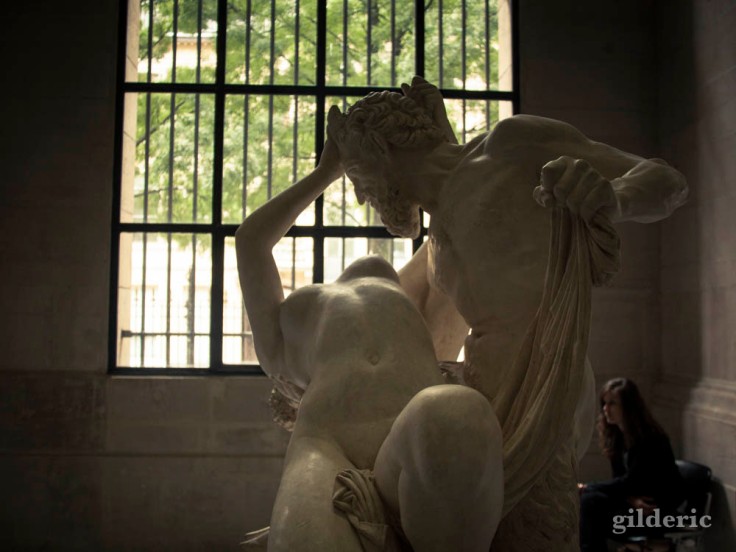 "Satyre et Bacchante", sculpture érotique de James Pradier