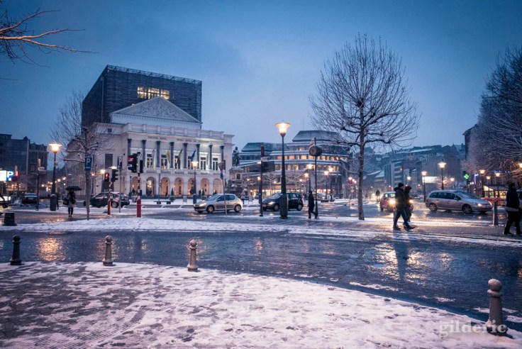 L'Opéra de Liège sous la neige