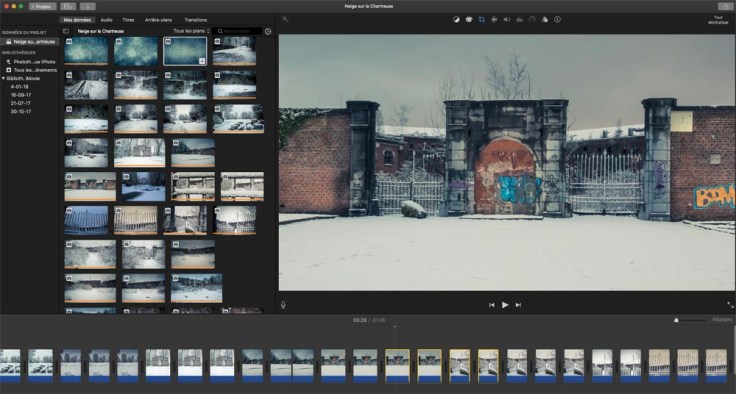 Capture iMovie : projet stop motion