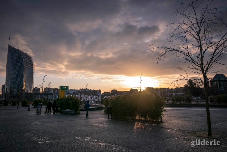 Lever de soleil à Liège-Guillemins