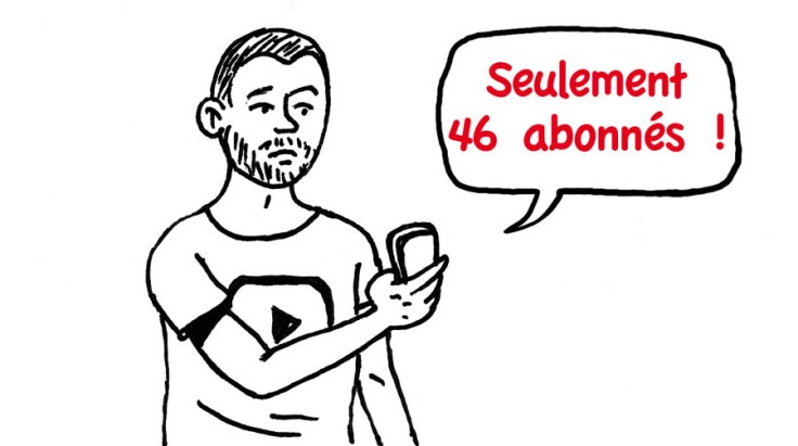 Consulter YouTube sur son téléphone (dessin)