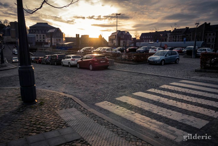 Le soleil se lève sur les Princes-Evêques et le Cadran (Liège)